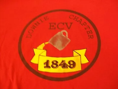 E Clampus Vitus ECV Major WM. Downie #1849 Short Sleeve Graphic T-Shirt Men 4XL • $28.82