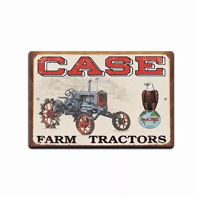 Case Tractor Metal Tin Sign Farm Vintage Tin Metal Sign Farm Look Style 8X12 IN • $13.95