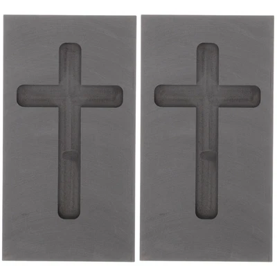 £13.73 • Buy 2x Melting Mold Graphite Molds For Casting Metal Cross Mold