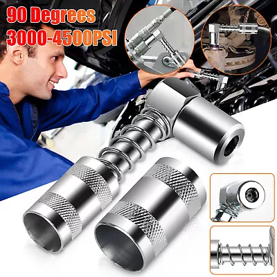 90 Degree Grease Nozzle Adapter  3 Jaw Coupler Grease Fitting Tool With Sleeve • $10.48