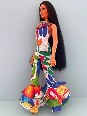 Tailored Tropical Print Jumpsuit Fits Mego Cher Diana Ross Doll • $24