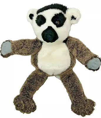 Manhattan Toy Brown Black White Lemur Hand Puppet 13  Plush Stuffed Animal 2009 • $14.65