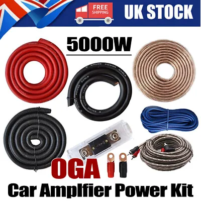 £27.47 • Buy 5000 Watt 0 GA AWG Gauge Car Amp Audio Amplifier Wiring Kit Cable Subwoofer UK