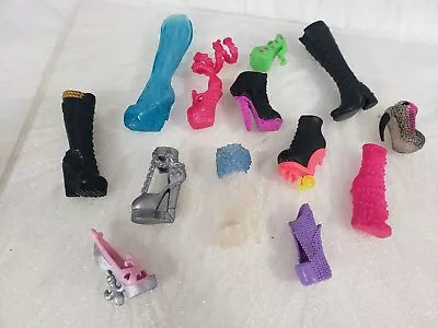 13 Monster High Doll Shoes SINGLE SHOES NO PAIRS Heels Lot Pink Black Blue • $16