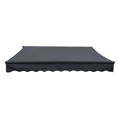 Power Retractable Awning 10' Black Frame Motorized Canopy Patio Color Polyester • $396.94