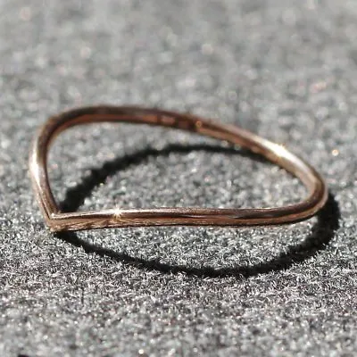 £126.68 • Buy 14K Solid Gold Chevron Ring Wedding Engagement Matching Stacking Band