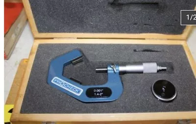 Pro Check 1.4  -2  V-anvil Micrometer In Wood Case • $31