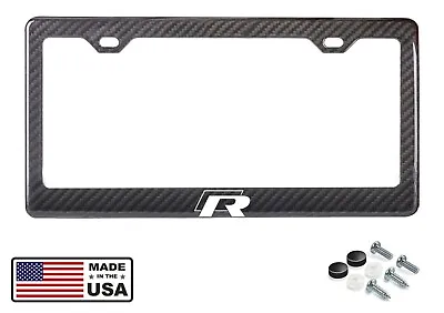  VW Golf R 100% Carbon Fiber License Plate Frame + Screw Caps • $39.95