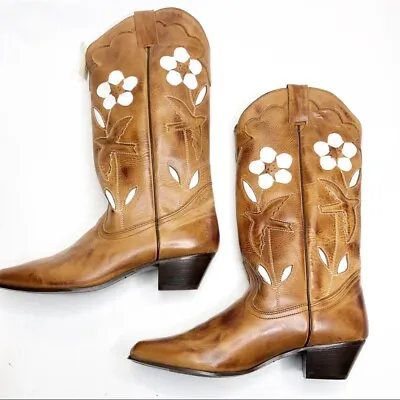 Oak Tree Farm | Chuparossa Retro Leather Western Boots • $100