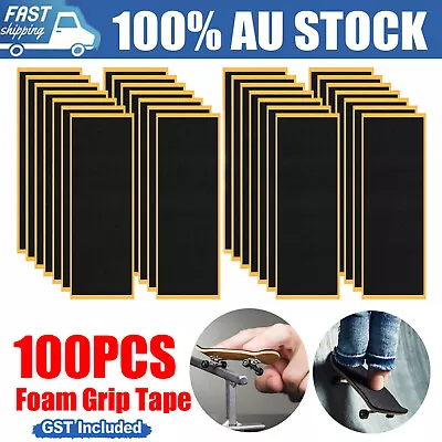 100PCS Proffessional Fingerboard Black Foam Grip Tape 38x110mm Skateboard Foam • $43.93