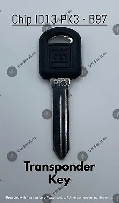 $14.99 • Buy NEW! OEM GM Transponder Chip Megamos ID 13 Car Key Replacement B97 PK3