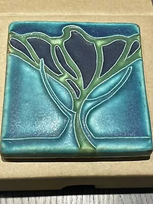 Vintage MOTAWI TILEWORKS Art Pottery Art Nouveau Arts Crafts Tile • $59.99