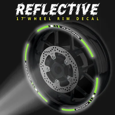 For Kawasaki Z650 17-21 20 19 18 Reflective Wheel Sticker 17  Stripe01 GREEN • £21.94