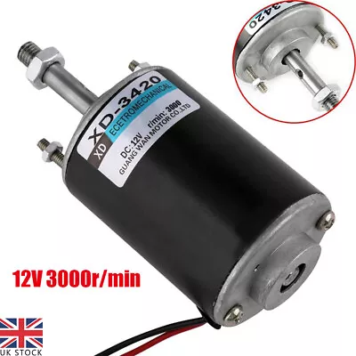 12V 30W 3000RPM Permanent Magnet Electric DC Motor High Speed Generator CW/CCW • £15.48
