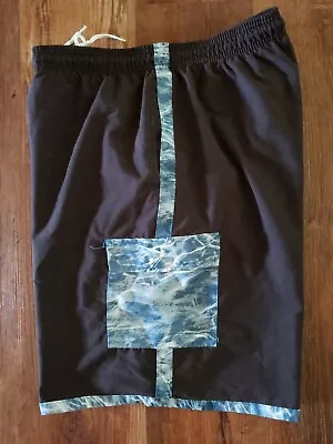 Mossy Oak Fishing Mens Blue Camo Swim Shorts Trunks Size Xl Lined With Pockets • $18.11