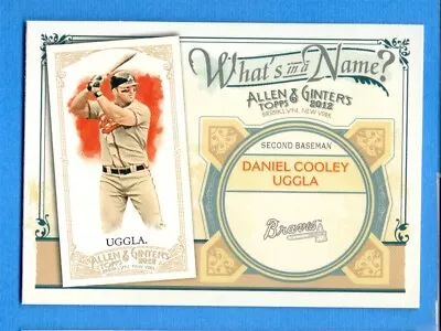 2012 Topps Allen & Ginter What's In A Name #WIN25 Dan Uggla Braves • $1