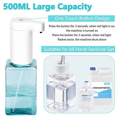 £6.99 • Buy HiGreat USB Rechargeable Hand Sanitizer Gel Dispenser 500ml IPX3 Waterproof Auto