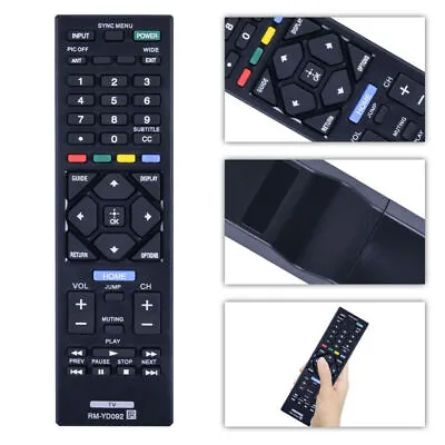 RM-YD092 Remote Control For Sony Bravia TV KDL-50R450A KDL-40R380B KDL-32R330B • $6.99