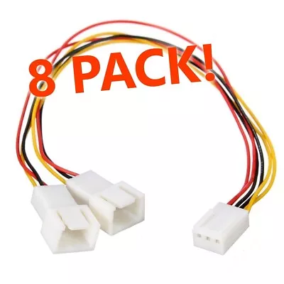 Pack Of 8 1 Female To 2 Male 3pin JST SM Connector LED Strip Fan Splitter Cable • $9.99