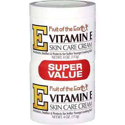 Fruit Of The Earth Vitamin E Skin Care Cream Super Value 4 Oz. 2 Pack • $6.56