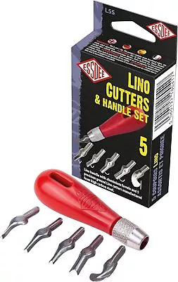 ESSDEE Five Lino Cutters And Handle Set (Lino Cutter Styles 1 To 5) • £8.54