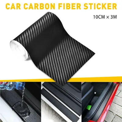 Carbon Sticker Fiber Protector Sill Scuff Cover Anti Scratch Strip For Car Door • $13.99