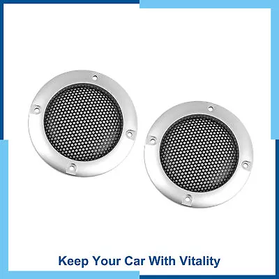 Universal Pack (2) 2.5  Car Speaker Cover Steel Mesh Sub Woofer Subwoofer Grill • $13.20