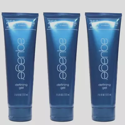 3 Pack! Aquage Defining Gel 7.5 Oz Adds Shine Texture Define Curls Flexible Hold • $39.95