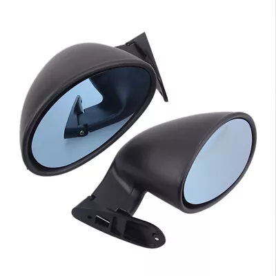 2x Universal Classic Car Door Side Mirror Rearview Wing Mirror Set Vintage Style • $54.30