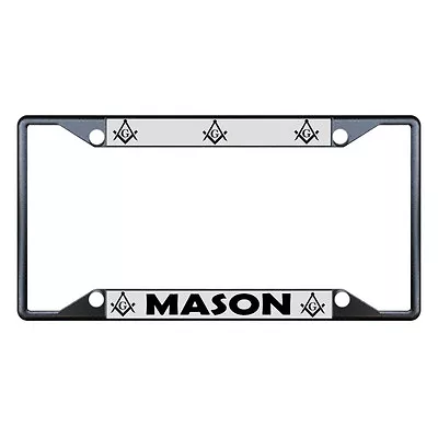 Mason Moson Black Metal License Plate Frame Holder Four Holes • $17.99