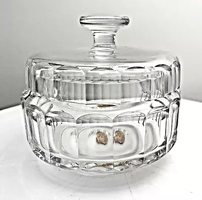 BEAUTY VINTAGE SWEDISH ORREFORS CRYSTAL LIDDED BOX 4  MARKED STAMPED C1950 V/g • $94.90