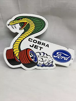 Ford Cobra Jet Die-Cut Vintage Style Porcelain Sign • $69.99