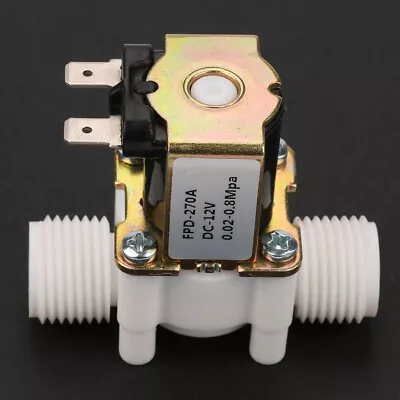 12V G1/2  NC Portable Electrical Inlet Solenoid Water Valve For Water Dispense • $10.99