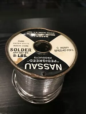 Nassau Pure White Water Rosin Solder Pedigreed AT&T Western Electric Spec-7076  • $650