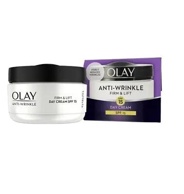 Olay Anti-Wrinkle Firm And Lift Anti-aging SPF 15 Day Cream 50ml Brand New • £17.99