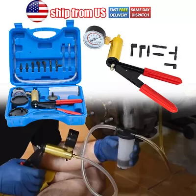 Hand-Held Brake Fluid Bleeder Universal Vacuum Pressure Pump Tester Set • $27.77