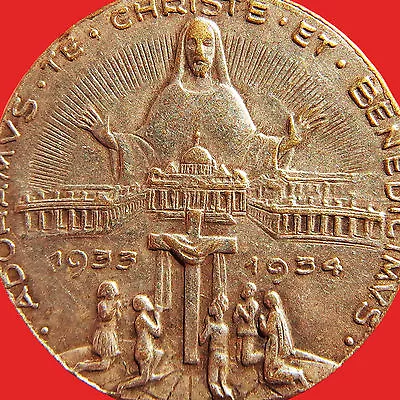 Pope Pius Xi Commemorating Holy Year 1933 & Christ The Redeemer Vatican Medal • $18