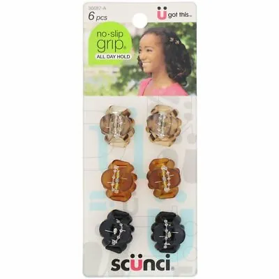 Scunci No Slip Grip Mini Octopus Jaw Clips Assorted Colors 6 Pieces • £9.25