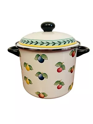 Prinz Villeroy & Boch French Garden Enameled Lidded Pot. Unused 36 Cups (9 Qt?) • $95.95