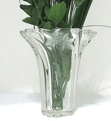 Mikasa Parisian Ivy Crystal Vase Swirl Clear & Frosted 6.25 Inch Made In Germany • $15.66