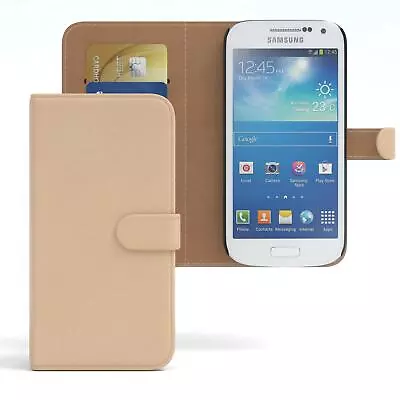 Case For Samsung Galaxy S4 Mini Case Wallet Protector Cover Cover Light Brown • $18.05