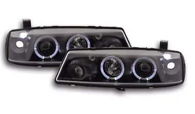 FK Pair LED DRL Halo Anello Black Headlights Opel Vauxhall Calibra 90-98 LHD • $304.68