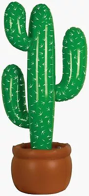 90cm Inflatable Cactus Kids Blow Up Toys Wild Mexican Hawaiian Beach Party Decor • £5.79