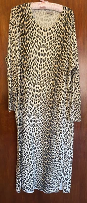 $20 • Buy Asos Leopard Print Cotton Knit  Dress Size 18