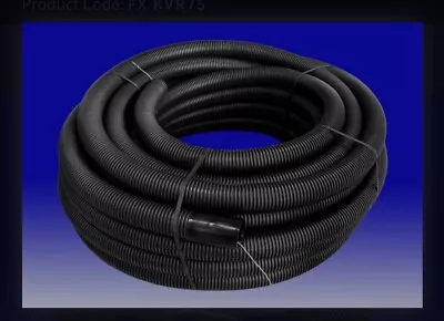 75mm Twin Walled Cable Duct Black - (PRICE  PER METER CUTS OR SOLD AS A WHOLE) • £2.50