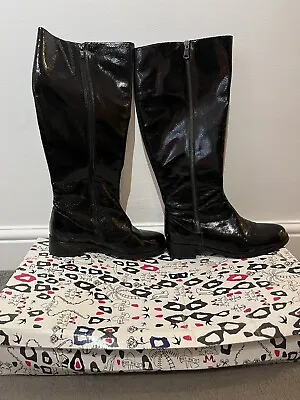 Kurt Geiger Miss KG Bobby Boots Black Knee High Size UK 7 • £17.99