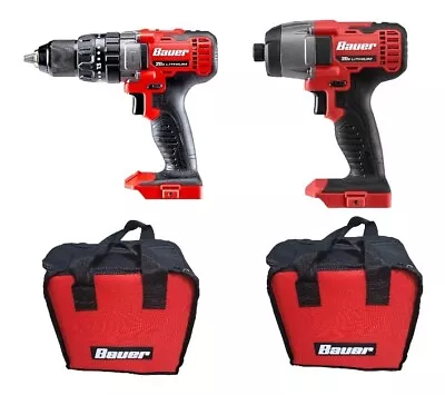 BAUER Bundle 20V (Hammer Drill/Driver & Hex Compact) - Tool Only - • $59.99