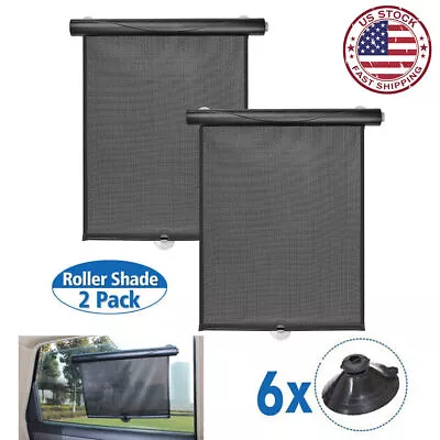 2 Packs Retractable Auto Sun Shade Cover Car Side Window Roller Visor Shield • $11.99