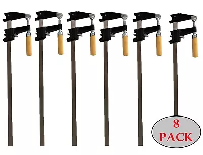 Set Of 8 - EDM 18  Steel Bar Clamp Tools Ratchet Quick Release For Metal Or Wood • $56.99