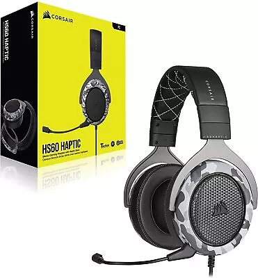 CORSAIR HS60 HAPTIC Stereo Gaming Headset With Haptic Bass Noise Cancelling Mic • $178.88